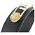 Collana Choker Fendi in pelle di vitello Nero D'oro - vista 4