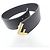 Collana Choker Fendi in pelle di vitello Nero D'oro - vista 7