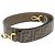 Tracolla Fendi 8AV077 A5PJ in pelle di vitello marrone e oro D'oro