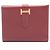Hermès Hermes Bearn Compact Bi-fold Wallet Red Dark red