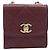 Chanel Trendy CC Clutch mit Kette aus gestepptem Lammleder Small Bordeaux