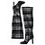 Autre Marque The Coat Grey Check Wool Blend Over-the-Knee Boots Black White