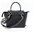 Céline Mala Satchel com fecho e cinto em pele com tachas e tela Small Celine Preto - vista 2