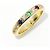Autre Marque Gelbgold Memory-Ring mit Brillanten, Rubin, Saphir & Smaragd Weiß Rot Blau Grün