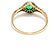 Autre Marque Art Déco Ring Smaragd Diamant Gold 585 Platin Größe 57 Golden Grün - Ansicht 3