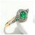 Autre Marque Art Déco Ring Smaragd Diamant Gold 585 Platin Größe 57 Golden Grün - Ansicht 5