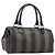 Pequin Borsa a mano FENDI Pecan Canvas PVC Nero Marrone Auth 204451V