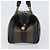 Pequin Borsa a mano FENDI Pecan Canvas PVC Nero Marrone Auth 204451V - vista 3