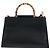 Borsa a mano GUCCI Bamboo Sherry Line in pelle 2way Nero Oro 453764 Auth 203194V D'oro - vista 2
