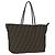 Borsa Tote FENDI Zucca Canvas Nero Marrone Auth 201522