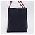 Borsa a Tracolla Tote con Catena CHANEL Choco Bar Canvas Navy Silver CC Auth 205836A Argento Blu navy - vista 4