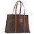 Céline Borsa Tote CELINE Macadam Canvas PVC Leather Brown Gold Auth ki6842A Marrone D'oro