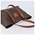 Céline Borsa Tote CELINE Macadam Canvas PVC Leather Brown Gold Auth ki6842A Marrone D'oro - vista 6