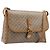 Céline Bolsa de Ombro CELINE Macadam Canvas PVC Beige Gold Auth ki6828 Bege Dourado
