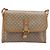 Céline Bolsa de Ombro CELINE Macadam Canvas PVC Beige Gold Auth ki6828 Bege Dourado - vista 13