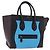Céline Borsa a mano CELINE Luggage Mini Shopper in pelle Blu Turchese Auth LN125SAM