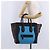 Céline Borsa a mano CELINE Luggage Mini Shopper in pelle Blu Turchese Auth LN125SAM - vista 25