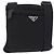 Borsa a Tracolla PRADA Nylon Nero Argento Auth 200013A