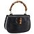Borsa a mano GUCCI Bamboo in pelle nera e oro 000 1364 0633 Auth 201509A Nero D'oro