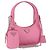 Bolsa de mão PRADA Nylon Pink Silver Auth 204035V Prata Rosa