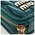 Miu Miu Matelasse Neck Mini Pouch Leather Green Gold Tone Auth 167613M Verde - vista 16