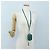 Miu Miu Matelasse Neck Mini Pouch Leather Green Gold Tone Auth 167613M Verde - vista 29