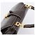 Bolsa de mão GUCCI em couro marrom e dourado Auth LN133V - vista 6