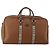 Borsa Boston Burberrys in pelle marrone tono oro Auth 201252A