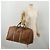 Borsa Boston Burberrys in pelle marrone tono oro Auth 201252A - vista 23