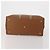 Borsa Boston Burberrys in pelle marrone tono oro Auth 201252A - vista 5