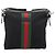 GUCCI Web Sherry Line Schultertasche Canvas Black Silver 387111 Auth 204729A Schwarz Silber - Ansicht 13