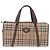 Sac Boston Burberrys Nova Check Canvas Beige Gold Auth 204367 Doré - vue 13