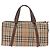 Sac Boston Burberrys Nova Check Canvas Beige Gold Auth 204367 Doré - vue 3