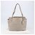 Saco Tote PRADA em couro Taurillon Clemence Cinza Gold Auth am12588V Marrom Dourado - vista 12