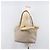Saco Tote PRADA em couro Taurillon Clemence Cinza Gold Auth am12588V Marrom Dourado - vista 26
