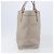 Saco Tote PRADA em couro Taurillon Clemence Cinza Gold Auth am12588V Marrom Dourado - vista 4