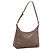 LOUIS VUITTON Monogram Satin Little Boulogne Hand Bag Beige M92143 Auth BA15499A Monogramma