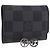 Abotoaduras LOUIS VUITTON Damier Graphite LV Catch Cuffs Metal M80188 Auth BA15541V Prata Damier ebene