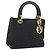 Borsa a mano Christian Dior Canage Canvas Black Gold Auth 204259 Nero D'oro