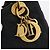 Borsa a mano Christian Dior Canage Canvas Black Gold Auth 204259 Nero D'oro - vista 15