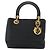 Borsa a mano Christian Dior Canage Canvas Black Gold Auth 204259 Nero D'oro - vista 2