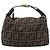 FENDI Zucca Canvas Vanity Handtasche Schwarz Braun Auth 201467 - Ansicht 13