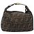 FENDI Zucca Canvas Vanity Handtasche Schwarz Braun Auth 201467 - Ansicht 2