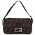 Borsa a tracolla FENDI Zucca Canvas Mamma Baguette Nero Marrone Auth 203886V - vista 13