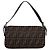 Borsa a tracolla FENDI Zucca Canvas Mamma Baguette Nero Marrone Auth 203886V - vista 2
