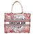 Christian Dior Book Tote Canvas White Red Auth ka6183V Bianco Rosso - vista 2