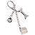 LOUIS VUITTON Bijoux Sack Baxter Charm Metal Silver M65178 LV Auth ar14252V Argento