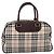 BURBERRY Nova Check Handtasche Canvas Beige Silver Auth 205173 Silber - Ansicht 2