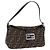Borsa a tracolla FENDI Zucca Canvas Mamma Baguette Marrone Nero Auth 204131V