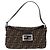 Borsa a tracolla FENDI Zucca Canvas Mamma Baguette Marrone Nero Auth 204131V - vista 13